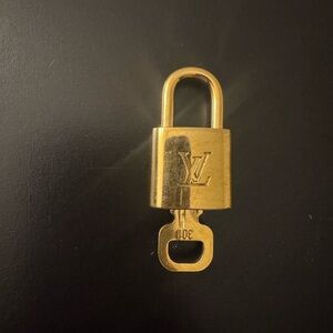 Louis Vuitton Shiny Gold Lock and Key